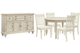 Newport - Extendable Round Dining Table Set Magnussen Furniture