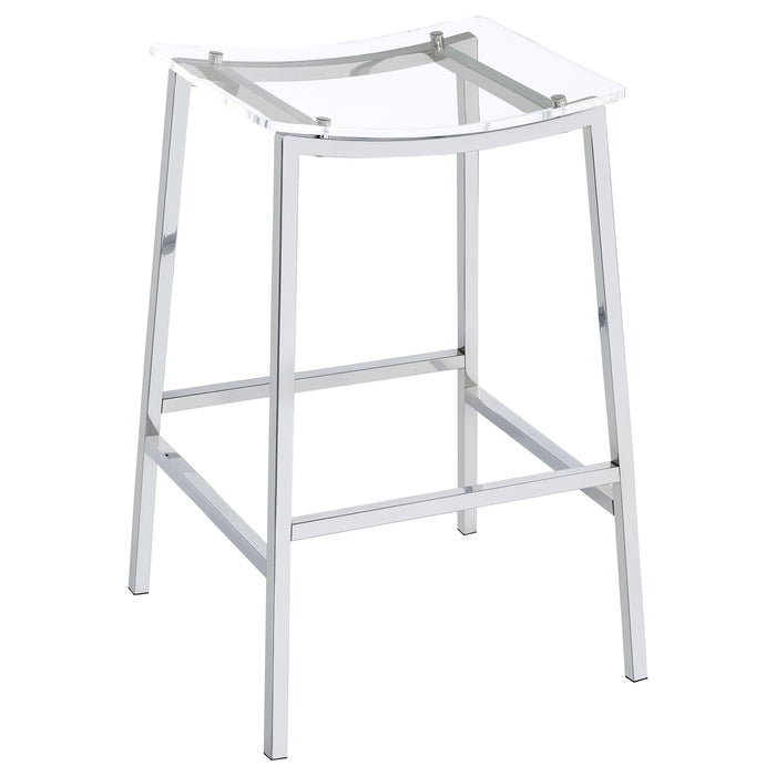 Staten - Backless Bar Stool (Set of 2) - Chrome