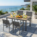 5 Piece Patio Dining Set With Table And Chairs For Outdoor Use - Gray Home Essentials