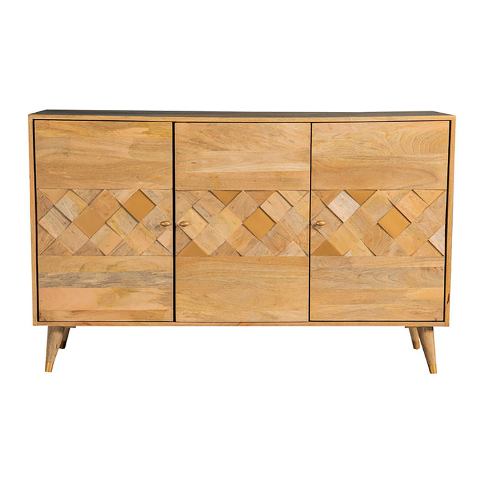 Austin - 3 Door Accent Cabinet With Tapered Legs - Natural Furniture Max