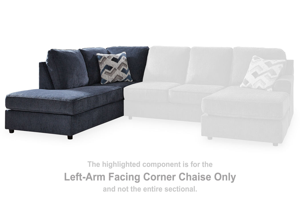 Albar Place - Laf Corner Chaise - Cobalt Signature Design by Ashley®