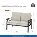 All Weather Loveseat 2 Seats Sofa With Cushions - Light Khaki / Beige Home Essentials
