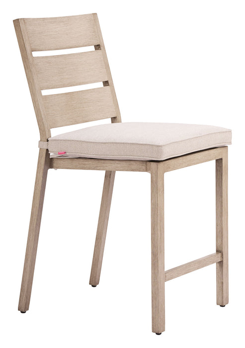 Reefline - Armless Counter Stool (Set of 2) - Gray / Light Brown Zuo Modern