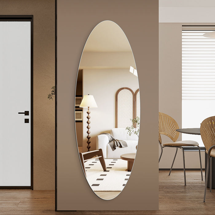Modern Oval Full Length Wall Mirror