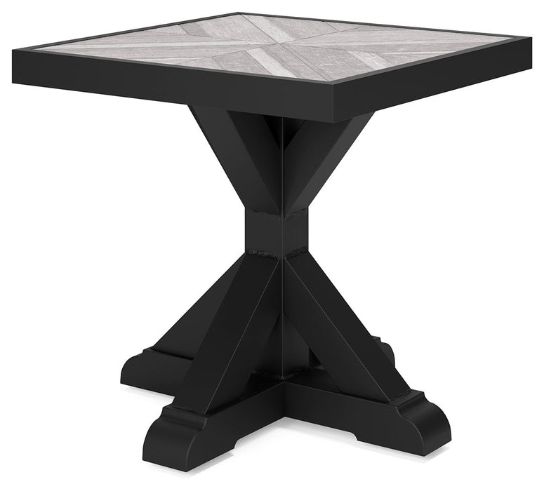 Beachcroft - Square End Table - Black / Light Gray Signature Design by Ashley®