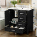Bathroom Vanity, Modern Bathroom Cabinet With Sink Combo Set, Bathroom Storage Cabinet With A Soft Closing Door And 3 Drawers, Solid Wood Frame Hearth and Haven