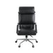 Dart Vintage Black Top Grain Leather & Iron Swivel Office Chair Acme