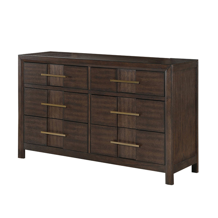 Kenzo - 6 Drawer Dresser - Walnut Matrix Furniture Group