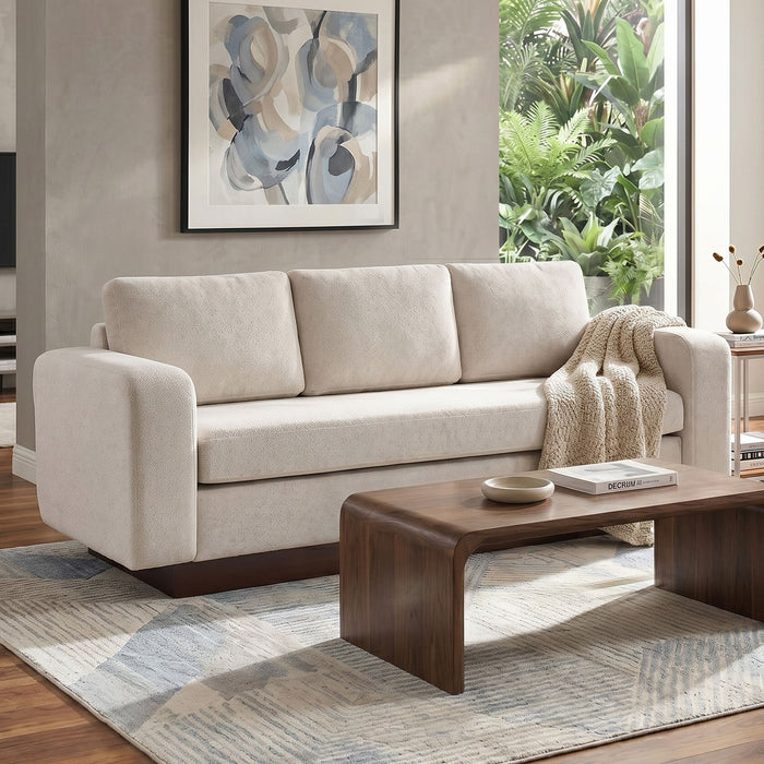 Modern 3 Seater Sofa, Living Room Couch Noble House
