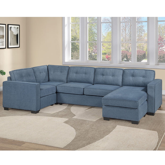 Reversible Chaise U - Sectional Couch, Living Room 3 Piece Set Home Essentials