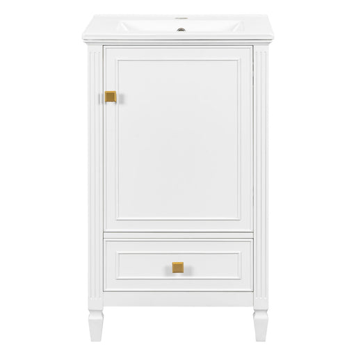 Freestanding Bathroom Vanity With Sink, Soft Closing Door, Drawer Storage - White Hearth and Haven