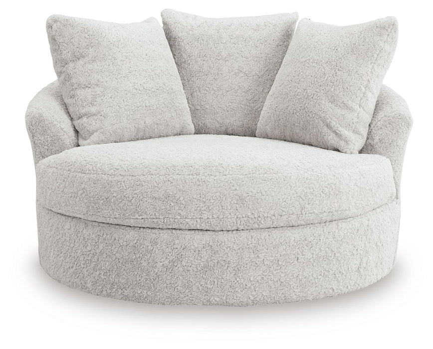 Cuddle Plush - 3 Pc. - 3-Piece Sectional, Chair And Ottoman - Arctic Signature Design by Ashley®