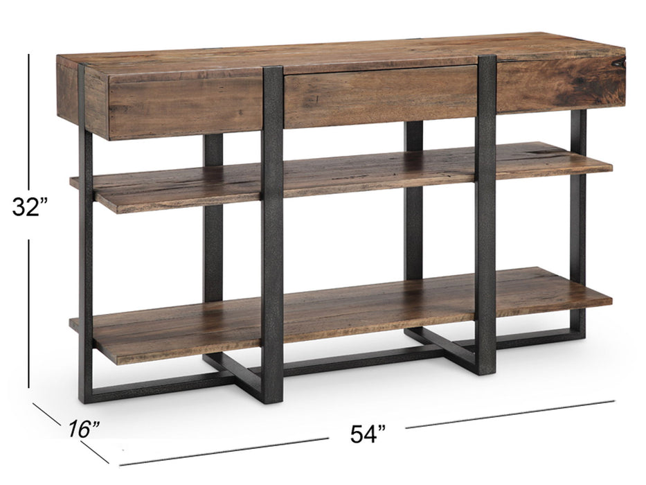 Prescott - Modern Reclaimed Wood Rectangular Sofa Table - Rustic Honey Magnussen Furniture