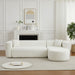 L - Shape Boneless Cloud Couch With 2 Throw Pillows For Living Room Home Essentials