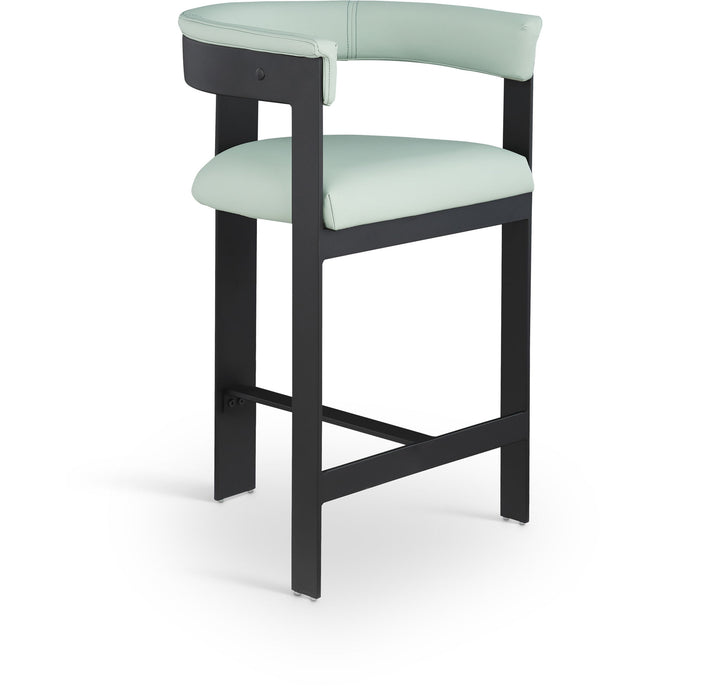 Romeo - Faux Leather Counter Stool With Black Base (Set of 2) Meridian Furniture