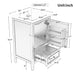 Bathroom Vanity With Sink, Adjustable Feet, 1 Drawer And Door Shelf Storage - White Hearth and Haven
