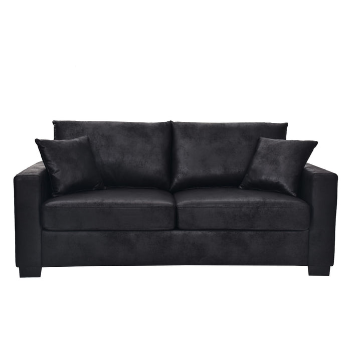 2 Seater Sofa, 2 Throw Pillows For Living Room Home Essentials
