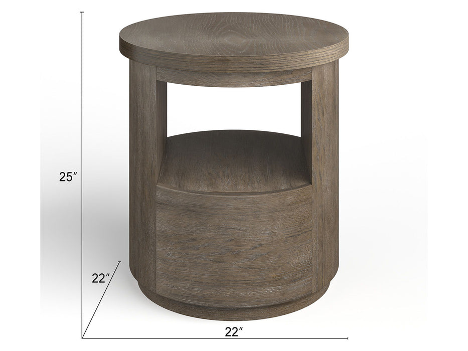 Bosley - Round End Table - Porpoise Magnussen Furniture