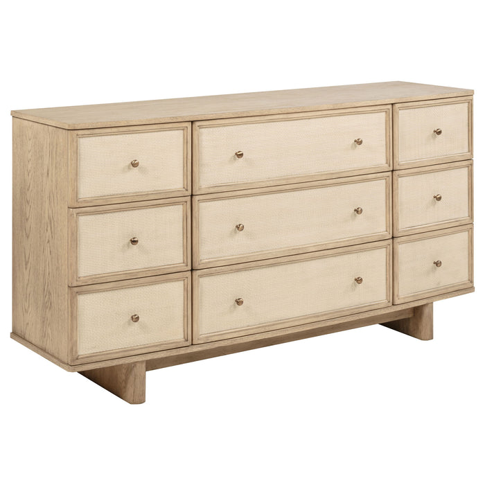 Kimpton - 9 Drawer Dresser Cabinet - Beige Furniture Max