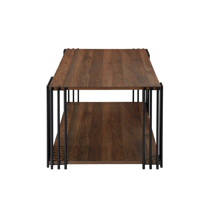 Vertex - Rectangular 3 Piece Occasional Set (1 Coffee & 2 End Tables) - Brown / Black New Classic