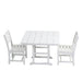 Outdoor Patio Dining Set, Square Table With Umbrella Hole And Armless Chairs Home Essentials