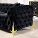 Accent Chair With Diamond Button Tufting, Matching Throw Pillow Home Essentials