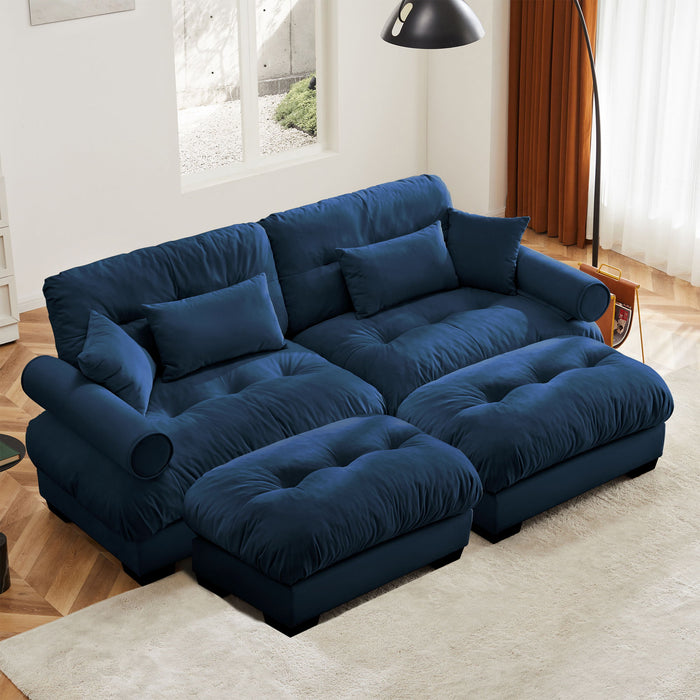 Super Comfort Oversized Modular Sectional Sofa With Movable Ottoman Home Essentials