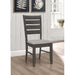 Padded Seat Side Chairs With Tapered Slats (Set of 2) Furniture Max