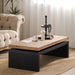 Coffee Table Rectangular Center Table For Living Room - Black / Natural / Multi / Natural Multi / Natural Wood / Natural Wood Wash Home Essentials