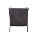 Nignu - Accent Chair - Gray Top Grain Leather & Matt Iron ACME