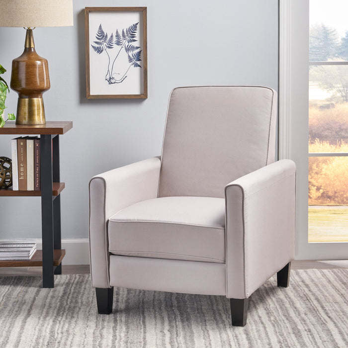 Upholstered Push Back Recliner Chair For Living Room Noble House