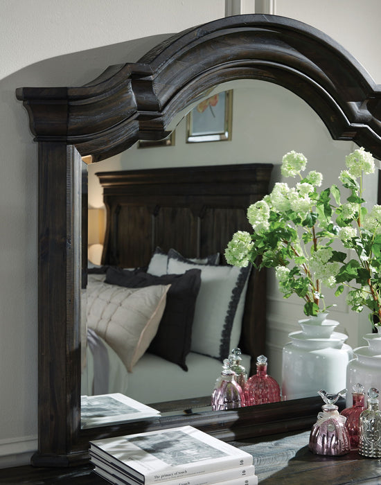 Bellamy - Shaped Mirror - Peppercorn Magnussen Furniture