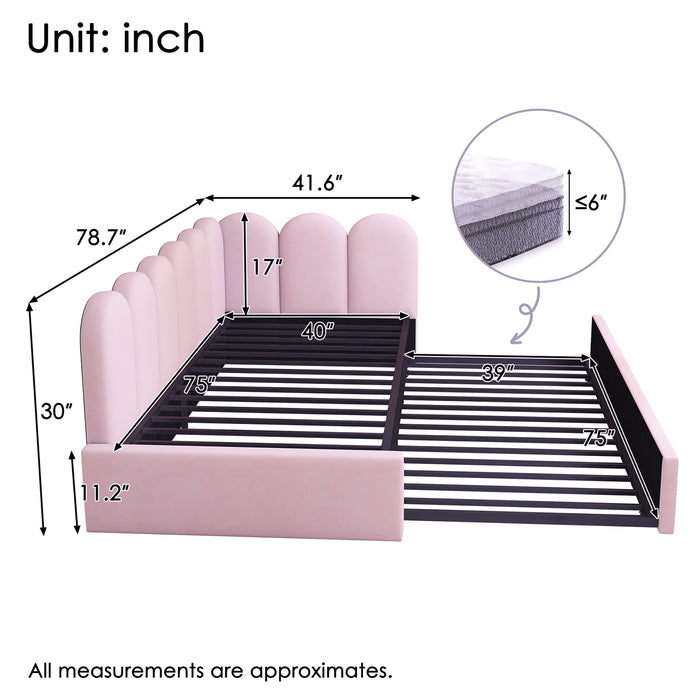 Upholstered Daybed With Pull-Out Bed Artistry At Home