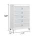 Abigale - 5 Drawer Chest With LED Lighting - White Matrix Furniture Group