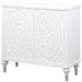 Angus - 2 Door Mandala Accent Cabinet - White Furniture Max