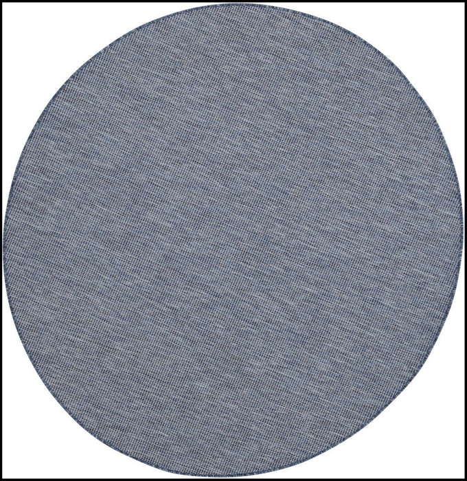 8' Round Power Loom Area Rug - Navy Blue