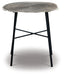 Laverford - Round End Table - Chrome / Black Signature Design by Ashley®