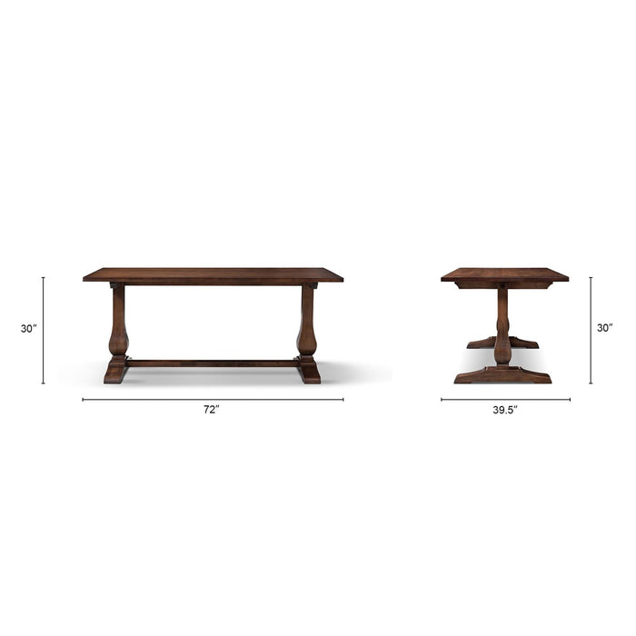 Whitmore - Trestle Dining Table - Dark Brown Jennifer Taylor Home