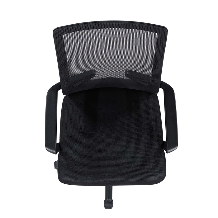 Ergonomic Height Adjustable Office Chair With Armrest - Black Home Essentials