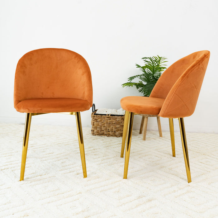 Marion - Mid Century Modern Dining Chair (Set of 2) - Orange