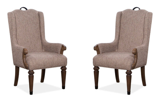 Durango - Wood Upholstered Host Arm Chair (Set of 2) - Willadeene Brown Magnussen Furniture