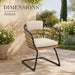 Patio Dining Chairs For Garden (Set of 2) - Beige Home Essentials