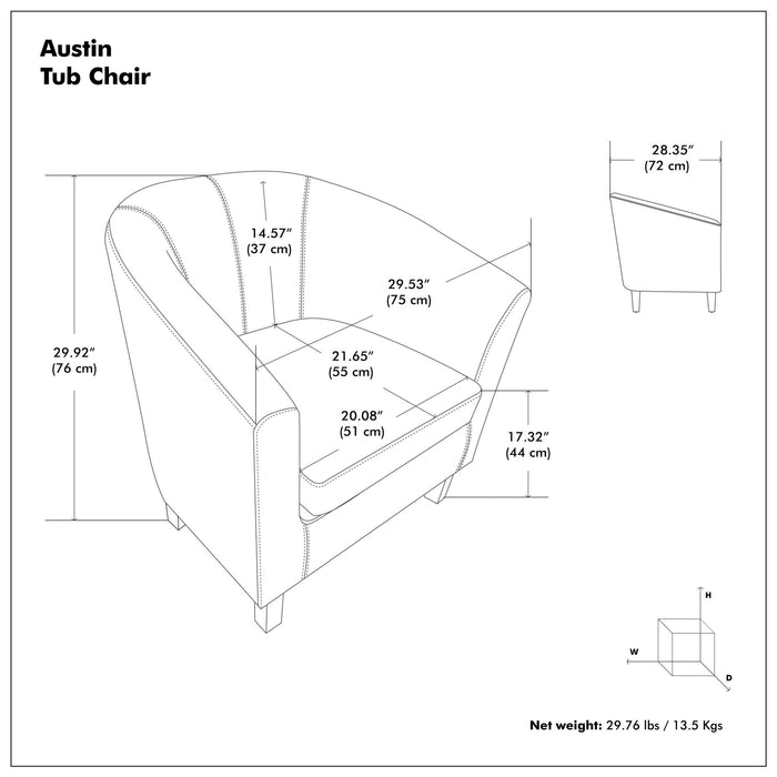 Austin - Transitional Tub Chair Simpli-Home