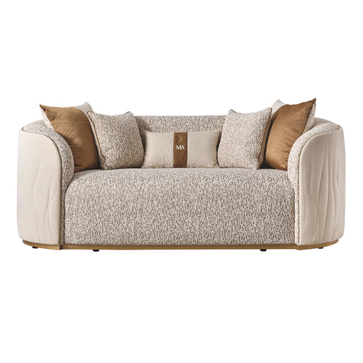 Gineverra - Loveseat - Biscotti / Ivory Gold Michael Amini