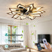 Ceiling Fan With Remote Control And Lights, 6 Speeds, 3 Color Temperatures, Low Profile Flush Mount Daily Nest