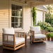 Outdoor Swivel Base Chair & Cushions Noble House
