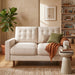 Loveseat Sofa, Tufted Back Upholstered 2 Seat Couch US Pride