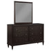 Navarro - 6 Drawer Dresser With Mirror - Brown Furniture Max