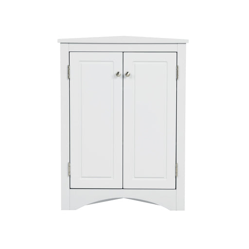 Triangle Bathroom Storage Cabinet With Adjustable Shelves, Freestanding Floor Cabinet For Home Kitchen Hearth and Haven