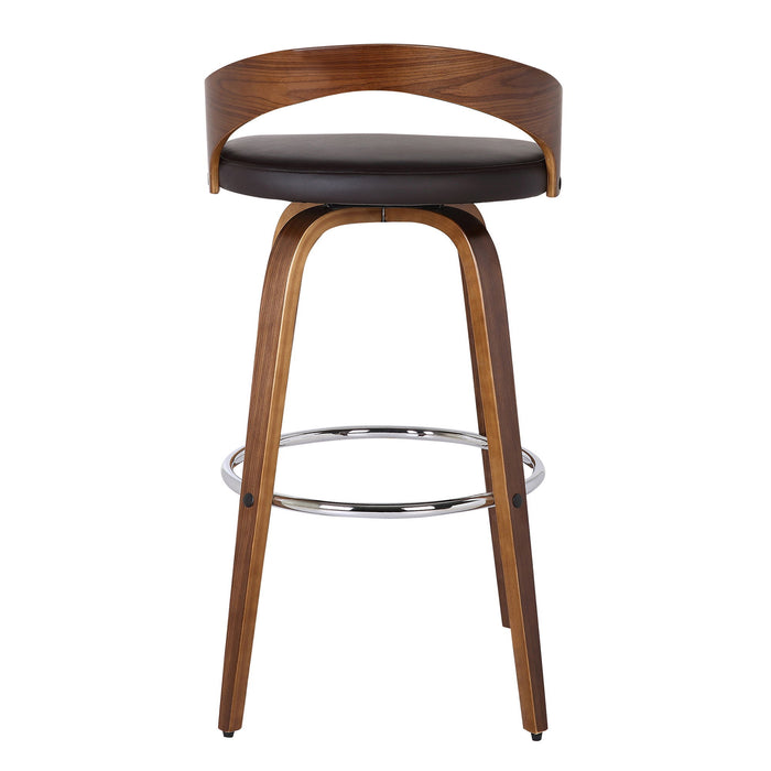 Swivel Low Back / Counter Height Bar Chair - Brown